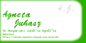 agneta juhasz business card